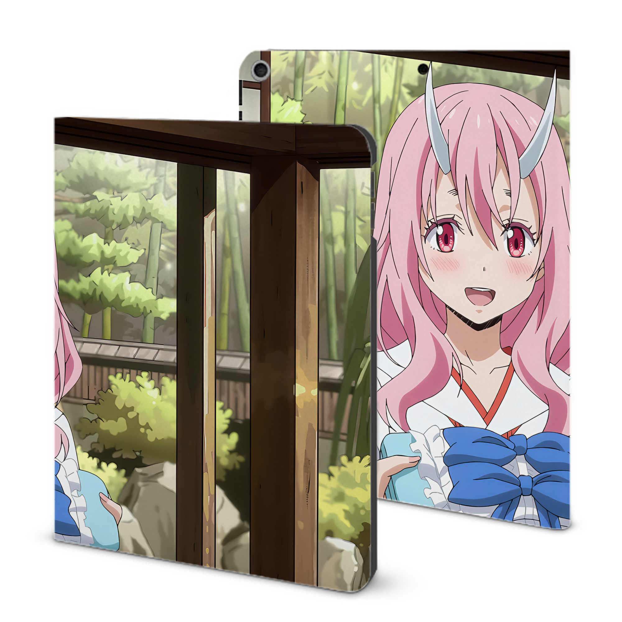 （画像用） 転スラ Regarding Reincarnated to Slime IPad ケース ブック型 PUレザー TPU 耐衝撃 軽量 薄型 ペン収納なし 全面保護 IPad 各モデル対応